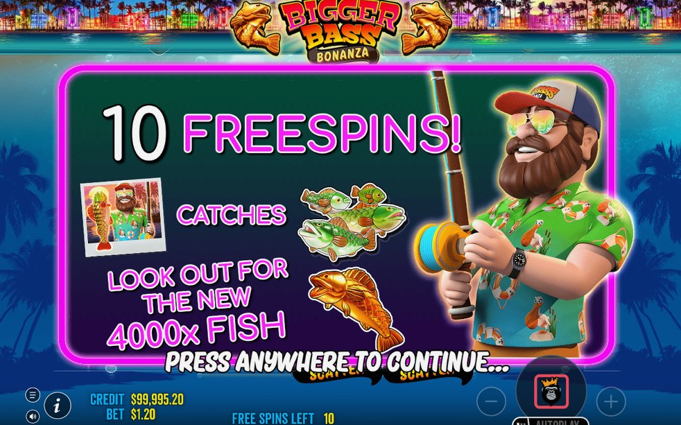 Free Spins round with MONEY symbols the WILD can collect