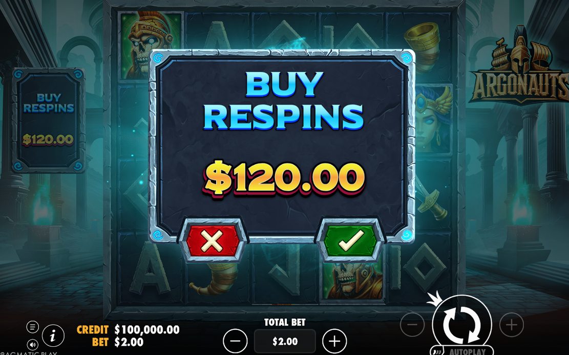 MONEY values collected on the respin grid